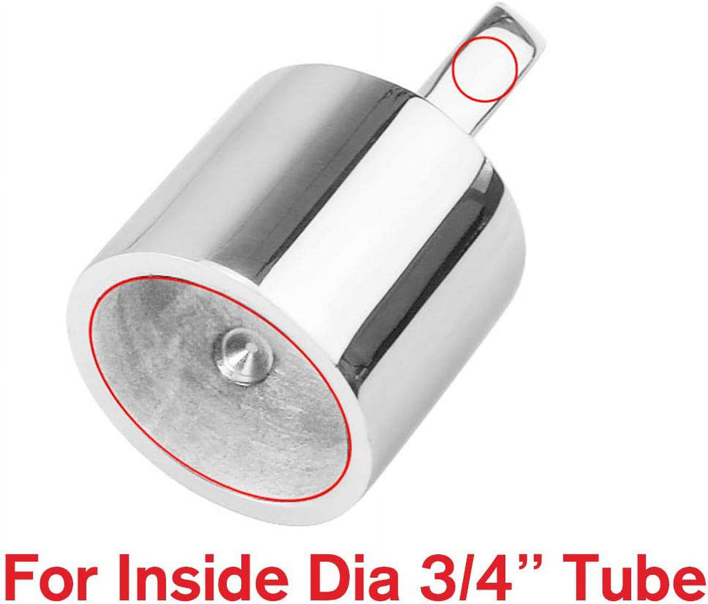 2 PCS 3/4'' Bimini Top Caps Tube Canopy Hardware, Eye End Top Fitting Marine 316 Stainless Steel A98960