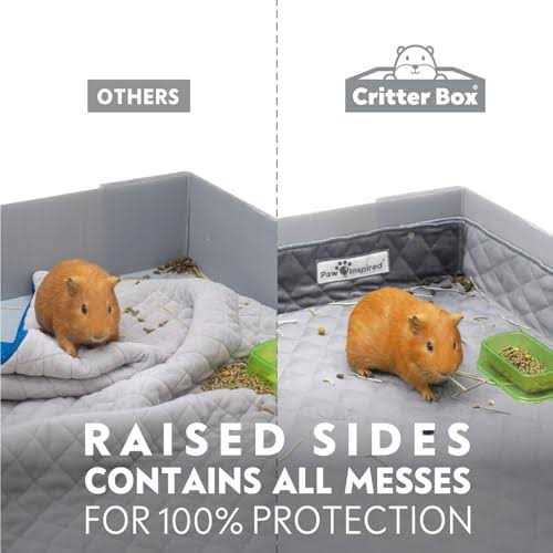 Washable Fleece Guinea Pig Cage Liner & Bedding with Raised Sides E84534