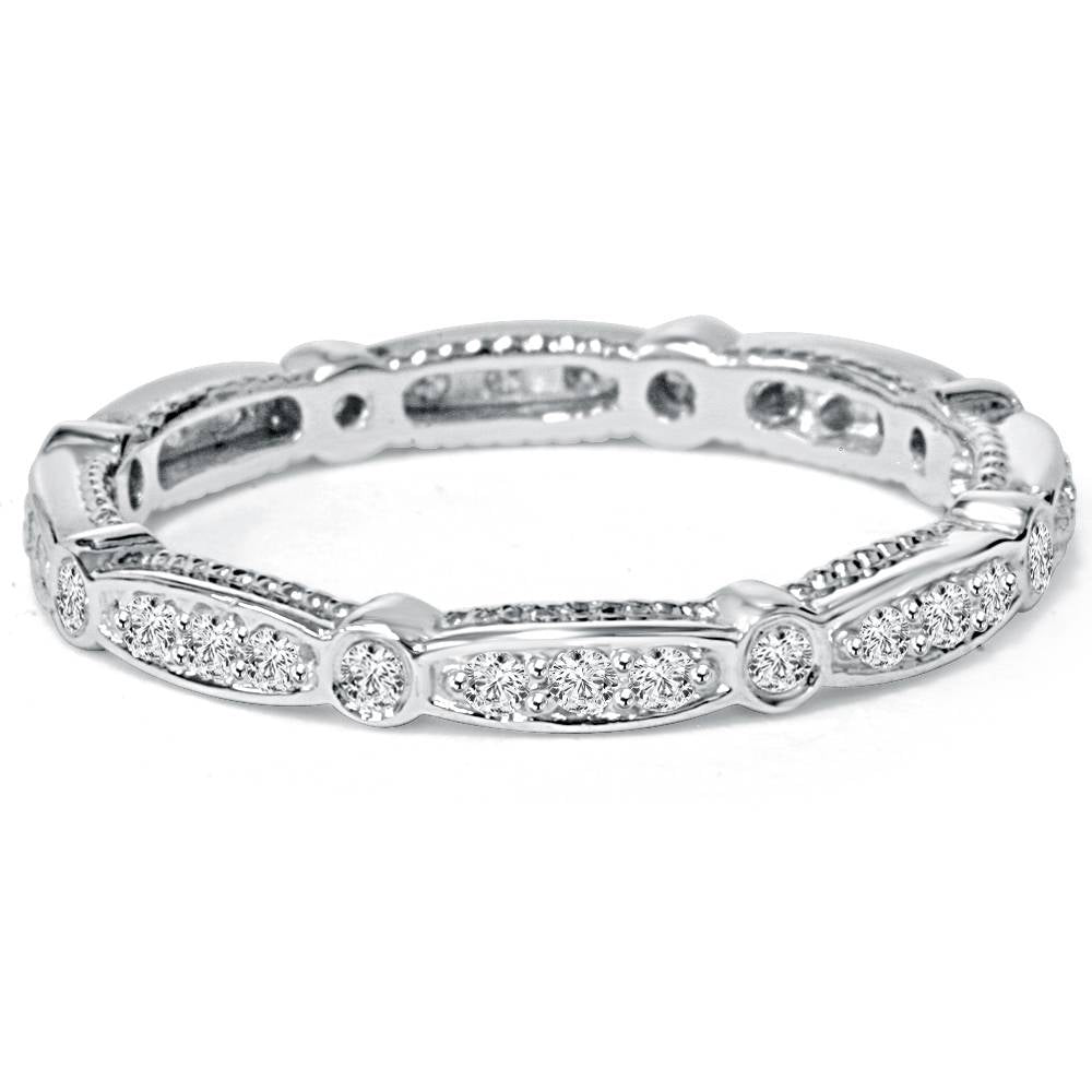 14K White Gold Diamond Eternity Ring P9242