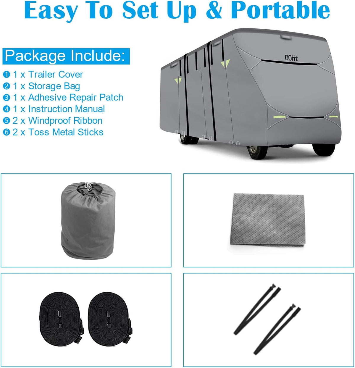 Upgraded 5-ply Class C RV Cover Fits 23'-26' RVs J352347