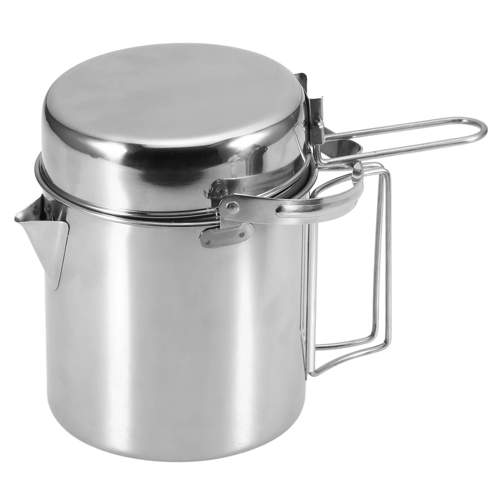 1L Stainless Steel Cooking Kettle with Foldable Handle U98727