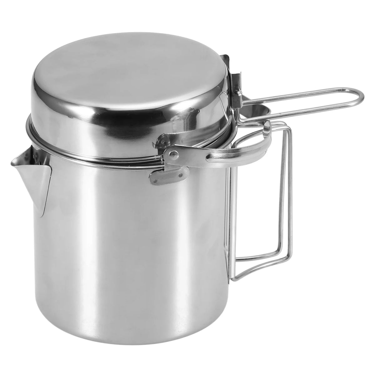 1L Stainless Steel Cooking Kettle with Foldable Handle U98727
