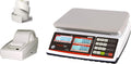 Price Computing Scale with Pole Display, 12lb Capacity, 0.002lb Readability, Thermal Label Printer, 1 Case of Labels G7579