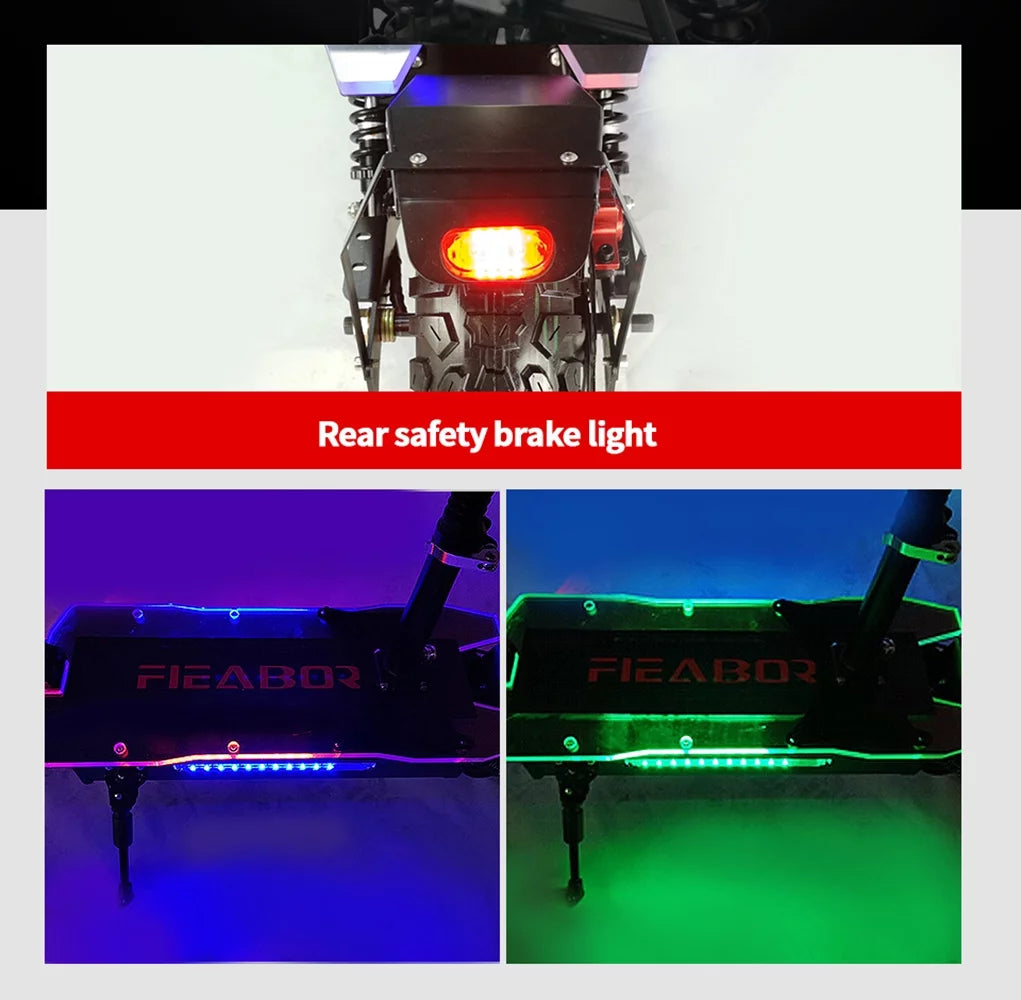 Electric Scooter with Seat, Dual Drive 5600W Motors, 60V/27AH Battery B131431