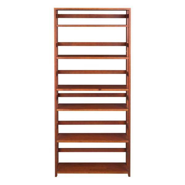 Cherry Wood 6-Shelf Standard Bookcase Y487280