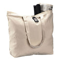 6 Pack Heavy Canvas Large Tote Bag with Zippered Closure V38970