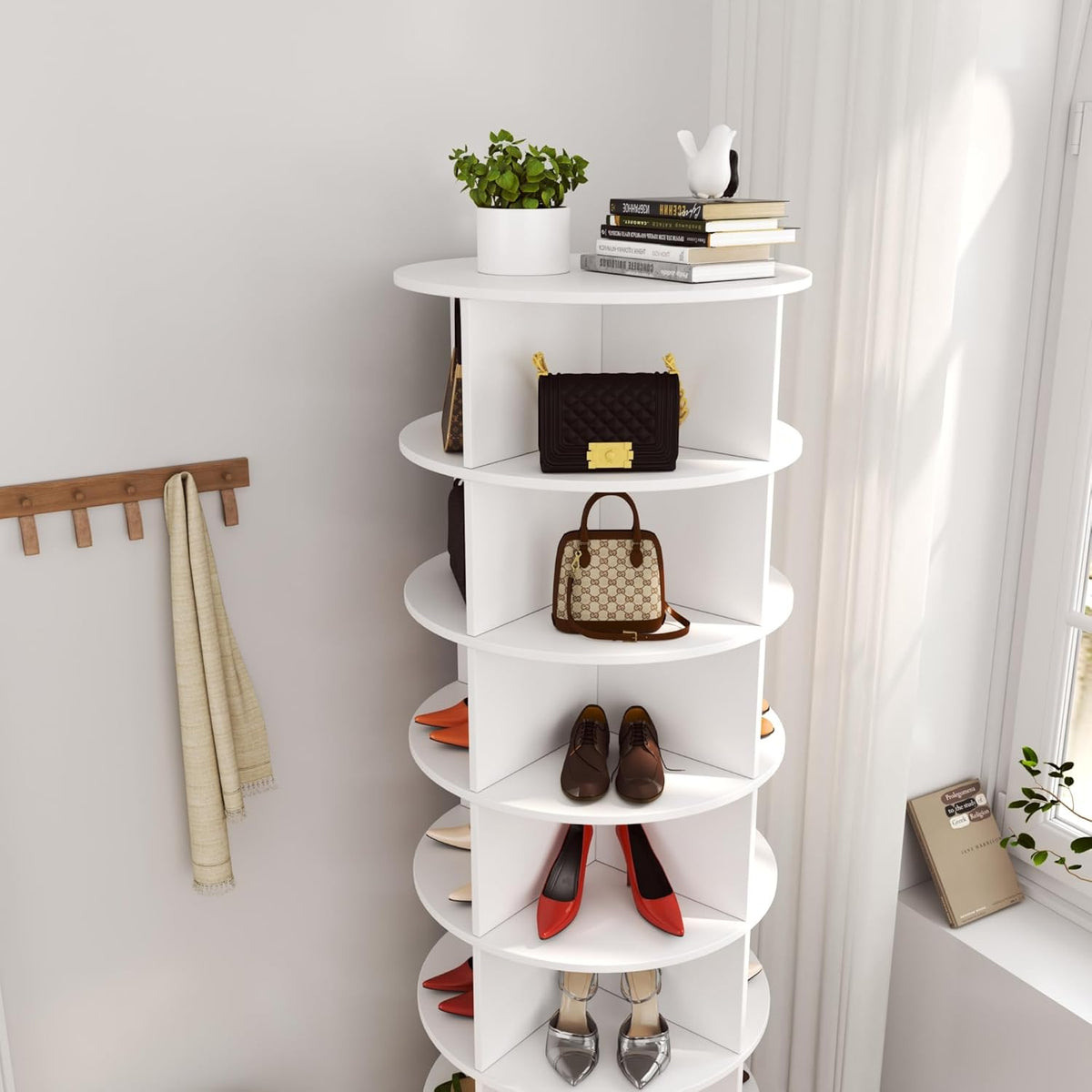 7-Tier Tall Rotating Shoe Rack C561738
