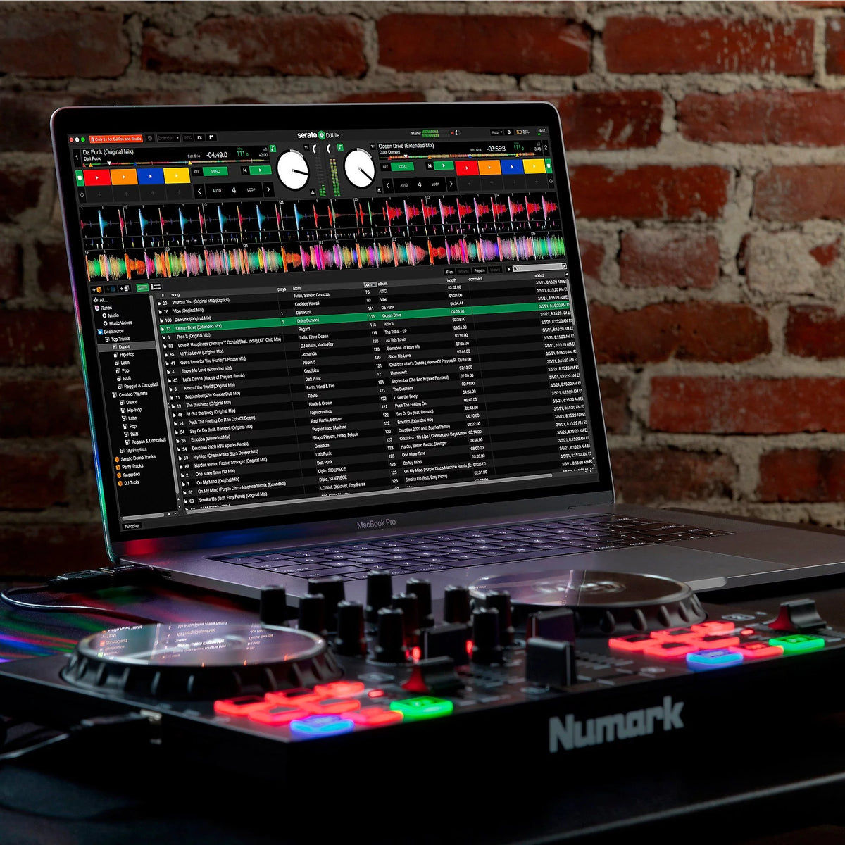 DJ Controller Set with Built-In Lights V5764