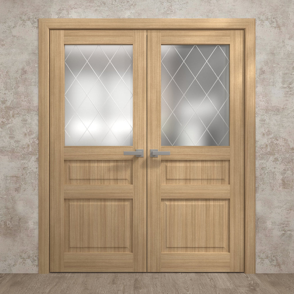 Solid Wood French Double Doors 36 x 80 inches Z747056