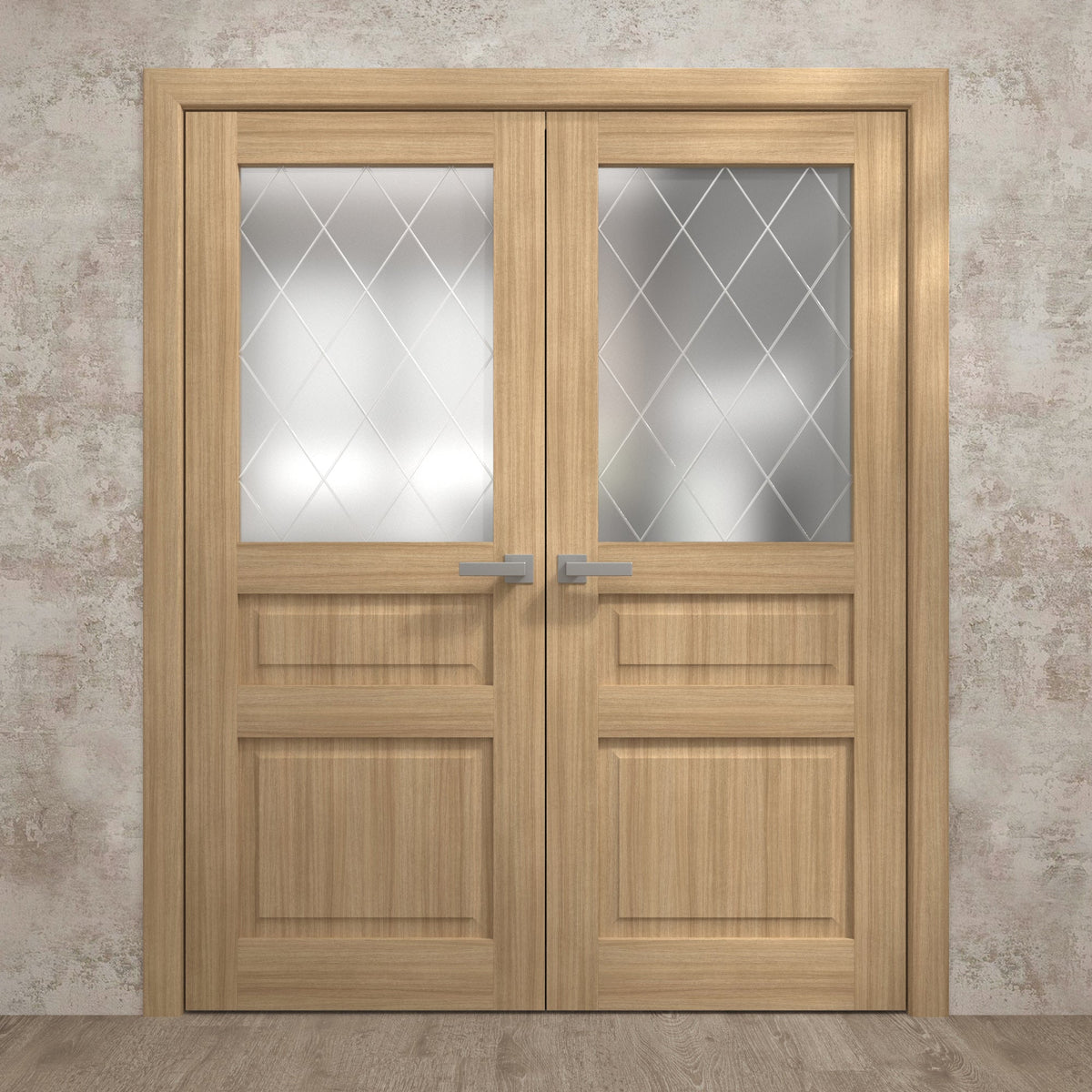Solid Wood French Double Doors 36 x 80 inches Z747056