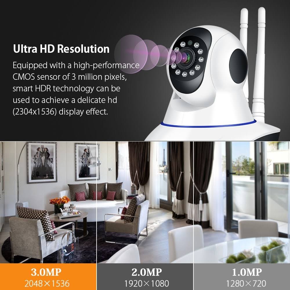 1080p Wireless WiFi Pan Tilt HD IP Camera J2526