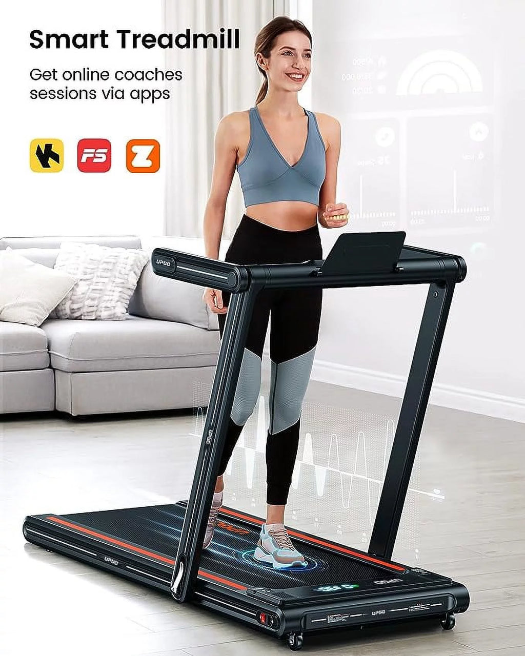 2.5HP Walking Pad Treadmill with Remote Control H6304