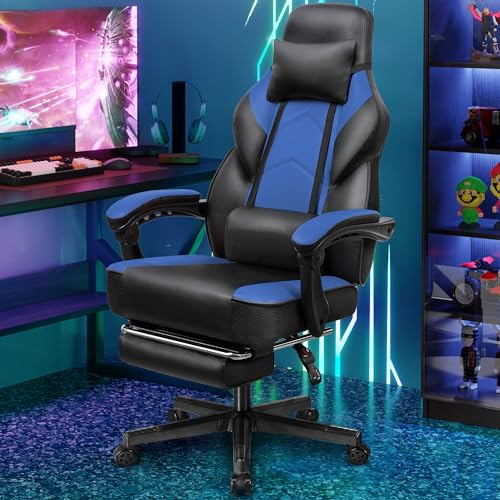 Red Ergonomic Gaming Chair with Footrest H65447