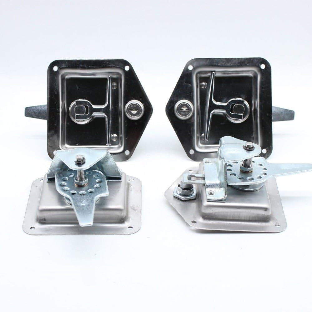 4Pcs T-Handle Lock 304 Stainless Steel Trailer Door Latch with Gasket O80192