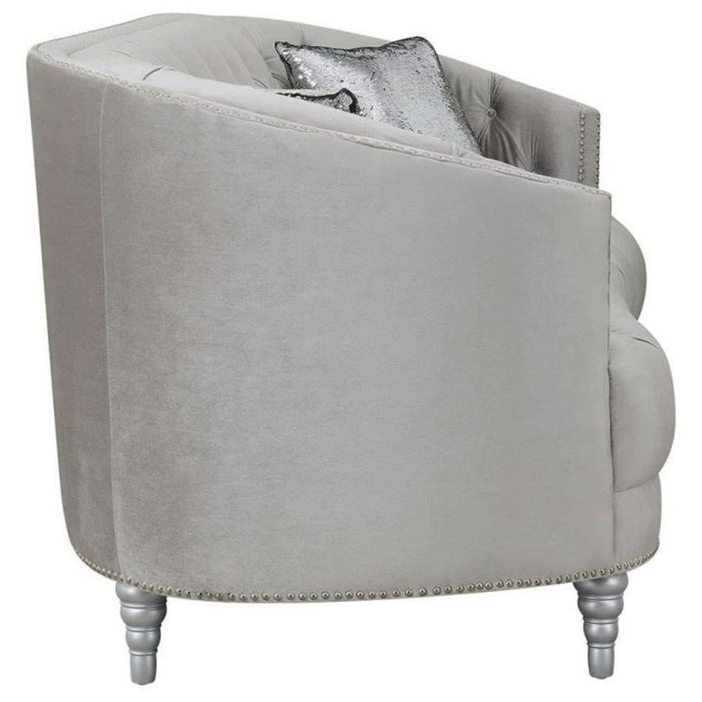 Grey Tufted Loveseat A205