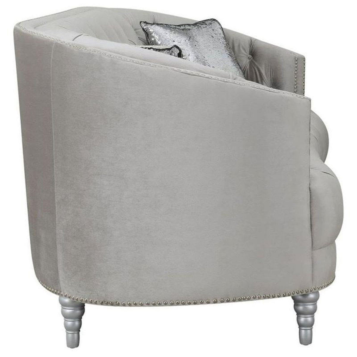 Grey Tufted Loveseat A205