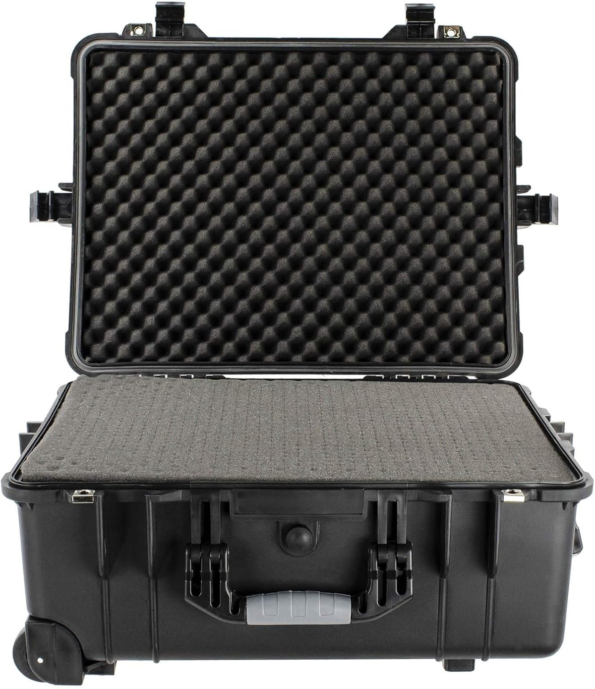 Medium 21 Protective Roller Camera Hard Case Water and Shock Resistant with Foam Black E2195