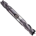 Carbide Square Nose End Mill, Double End, Weldon Shank, TiAlN Finish, 30 Degree B855