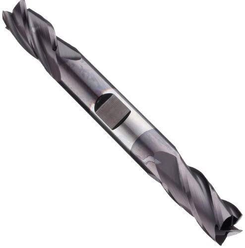 Carbide Square Nose End Mill, Double End, Weldon Shank, TiAlN Finish, 30 Degree B855