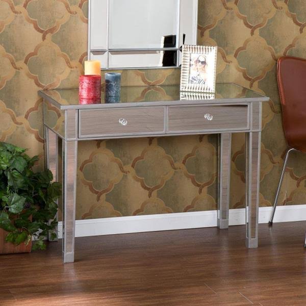 Matte Silver Storage Console Table B317231