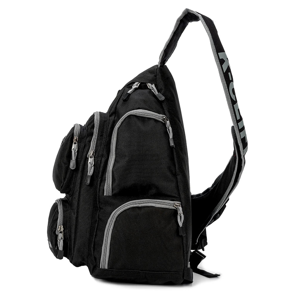 Black Polyester Sling Backpack W424