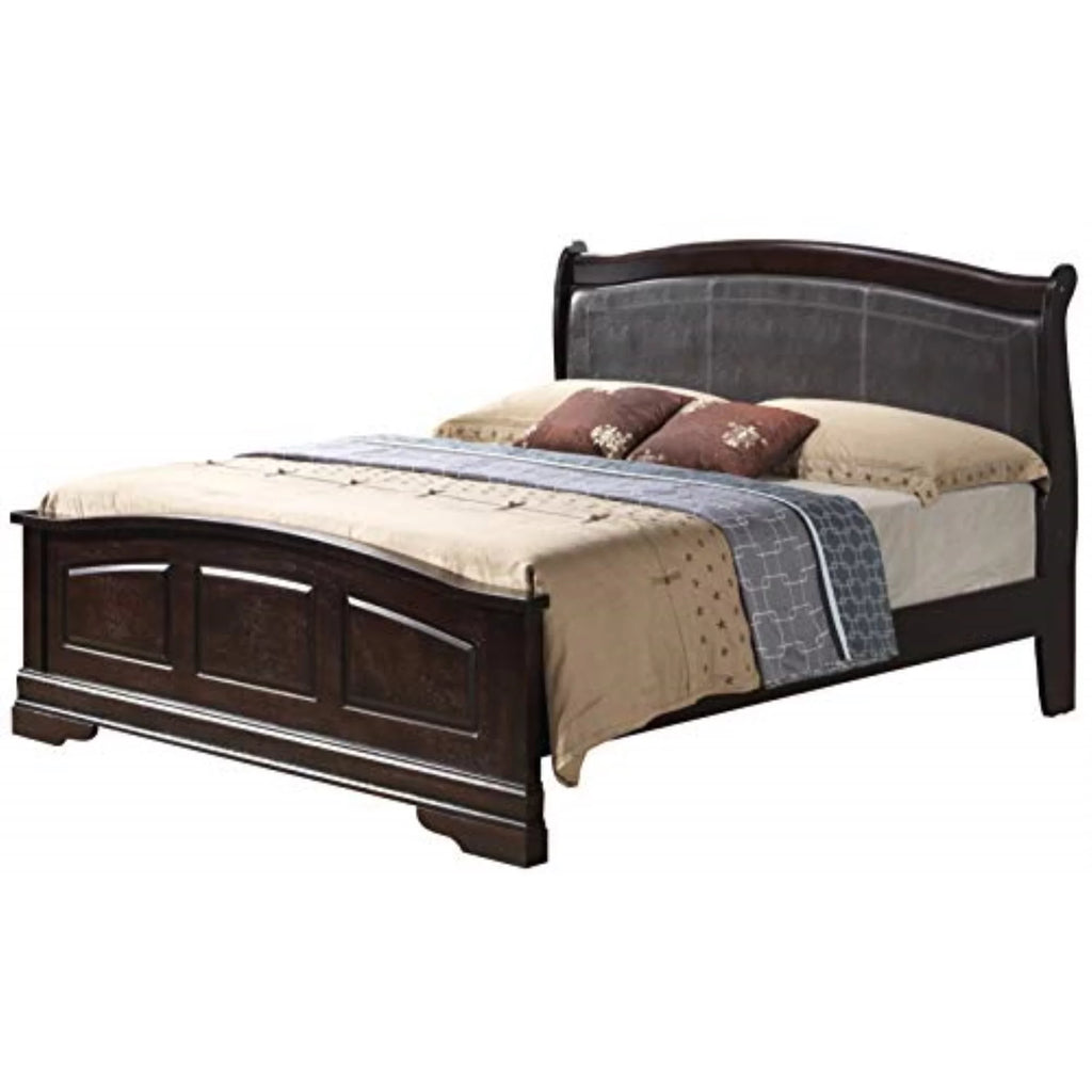 King Panel Bed in Cappuccino E1105