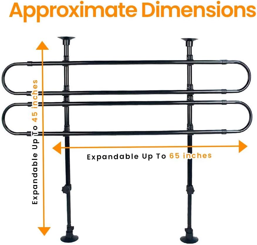 Black Metal Dog Barrier Pack of 2 E9006