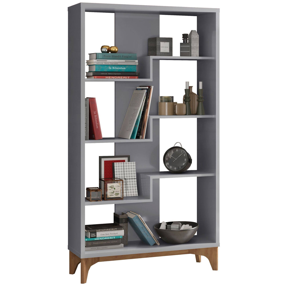 Grey Bookcase W256534