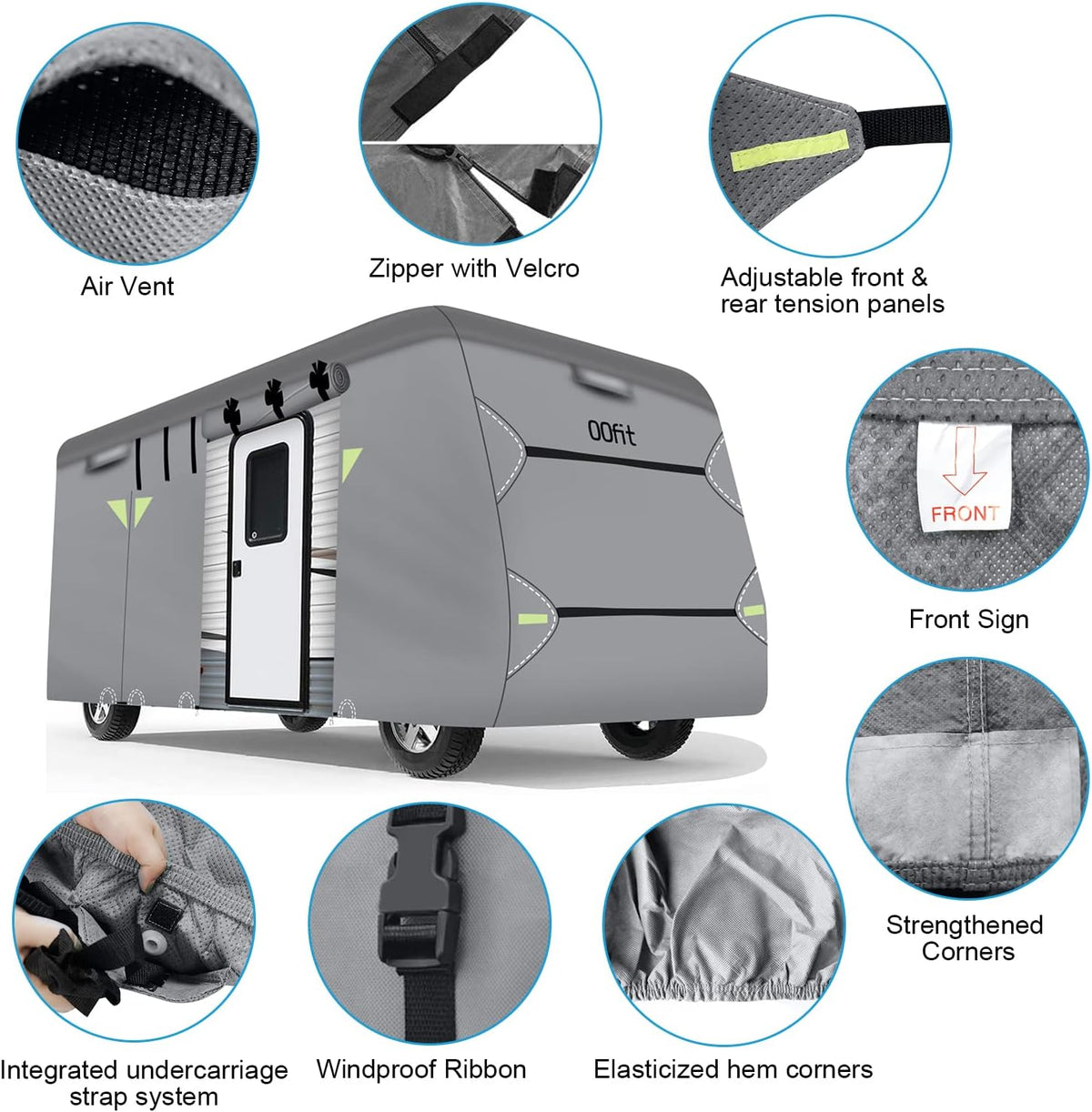 Upgraded 5-ply Class C RV Cover Fits 23'-26' RVs J352347