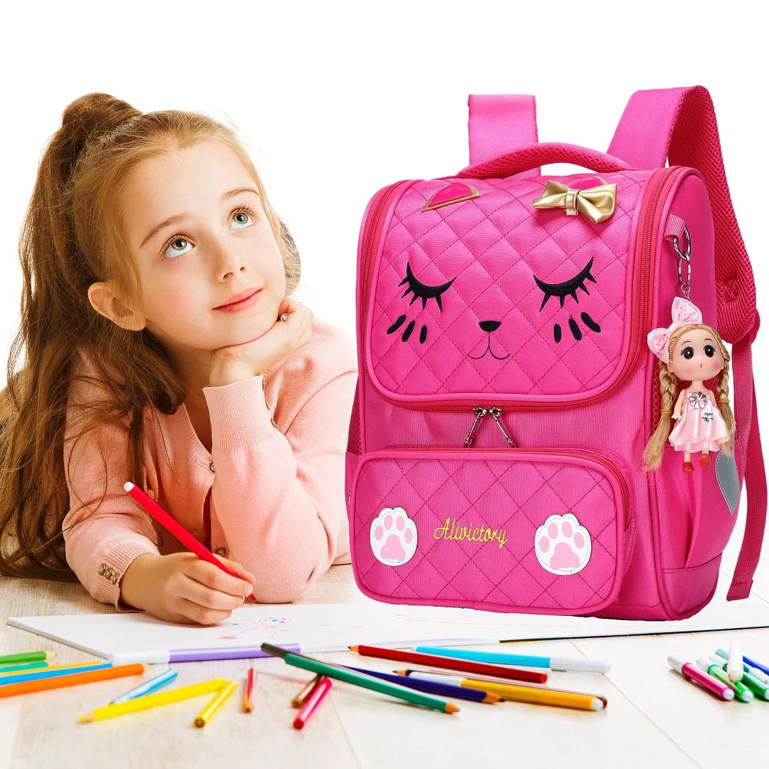 Rose Red Waterproof Kids Backpack R95247
