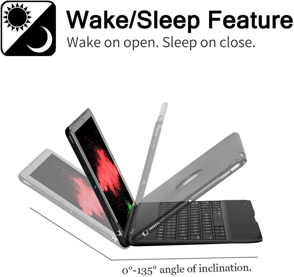 Wireless Keyboard Case for iPad Mini with Folding Stand (Black) V862233