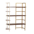 Gold and Walnut Extension for Shelf Unit F470384