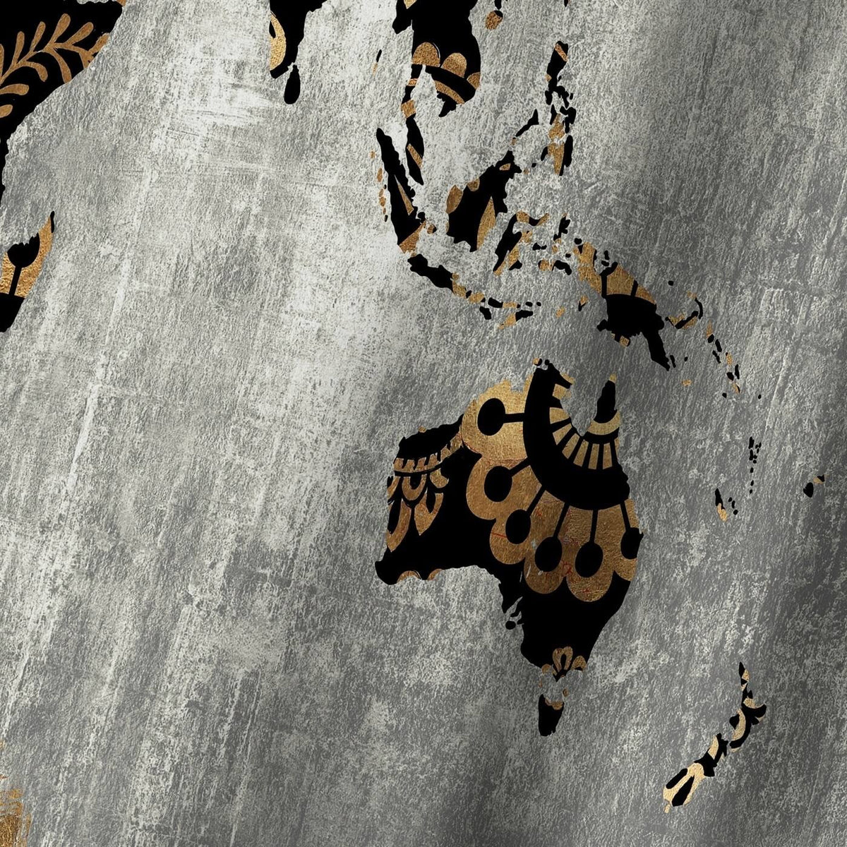 Gold World Map U612548