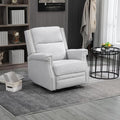 Beige Boucle Upholstered Swivel Recliner Chair N32037