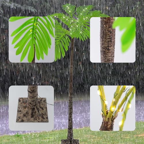 6FT Artificial Palm Tree with 120 LED Lights O1188