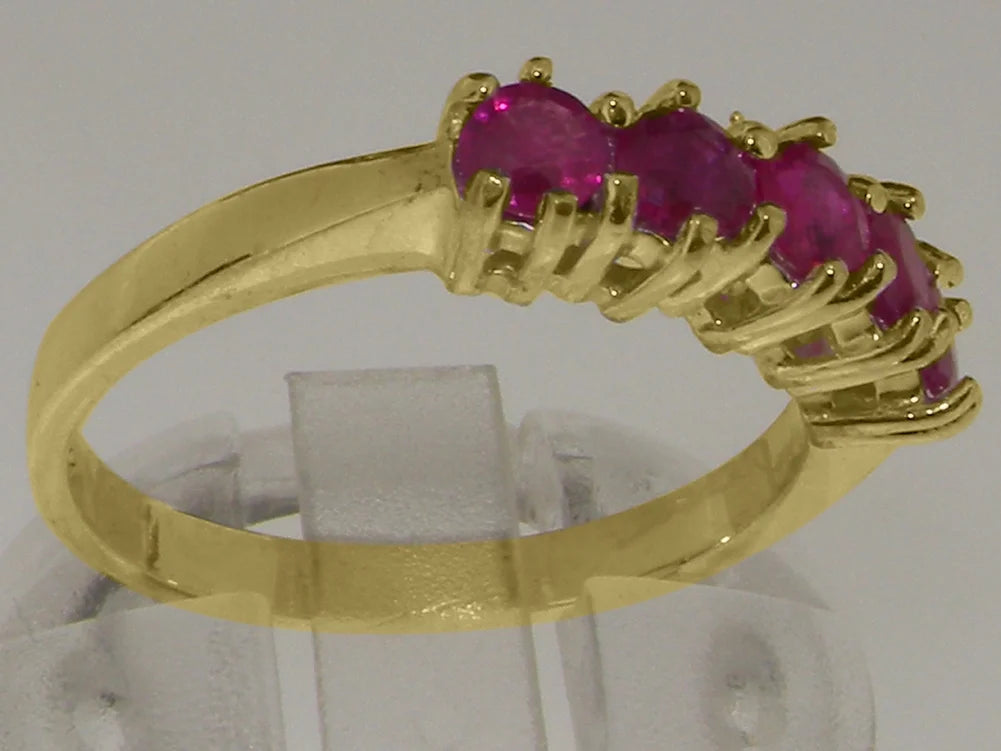18k Yellow Gold Natural Ruby Eternity Ring B895