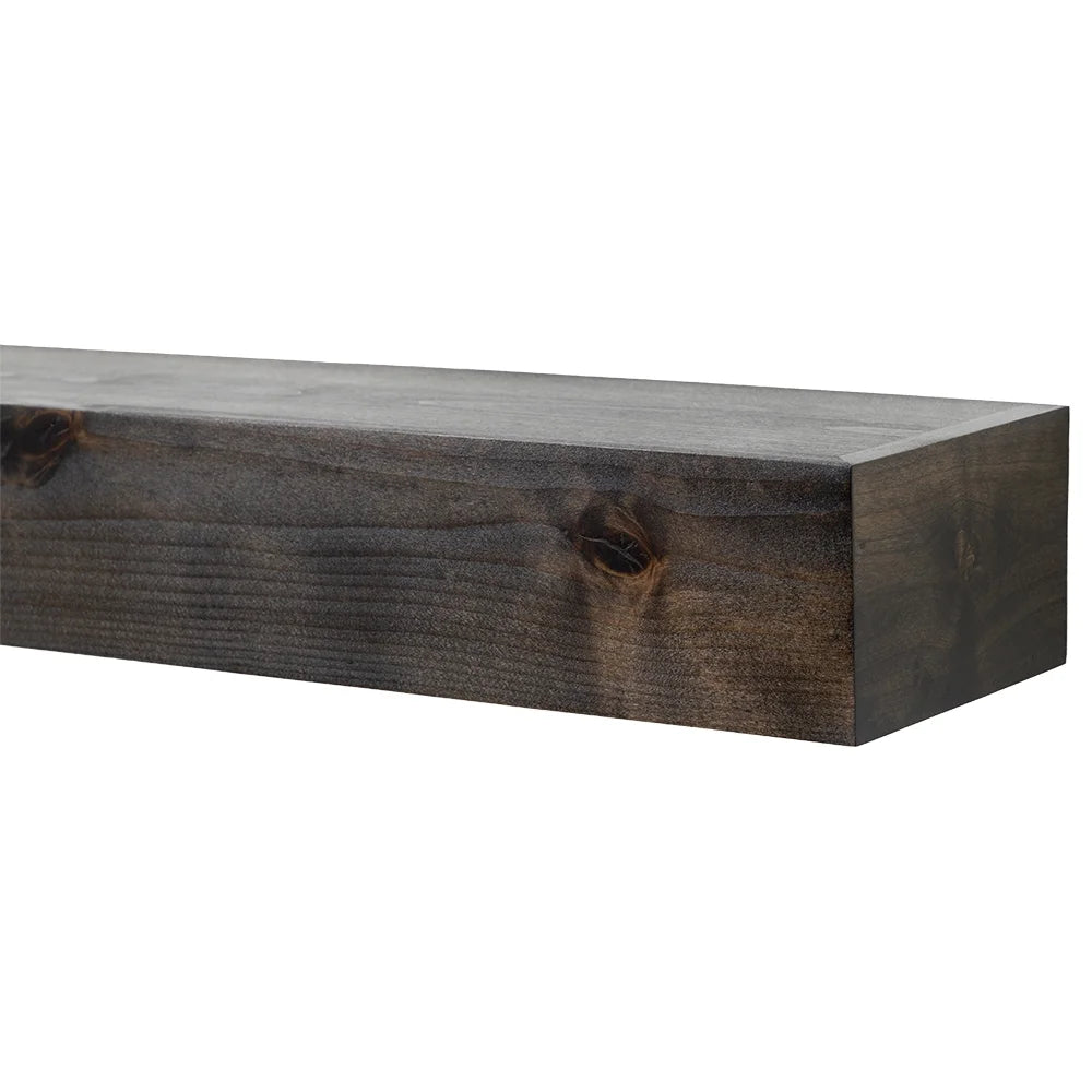 60 inch Floating Alder Wood Fireplace Mantel Shelf S8581