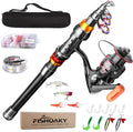 2.1m Carbon Fiber Telescopic Fishing Rod and Reel Combo with Carrier Bag G785