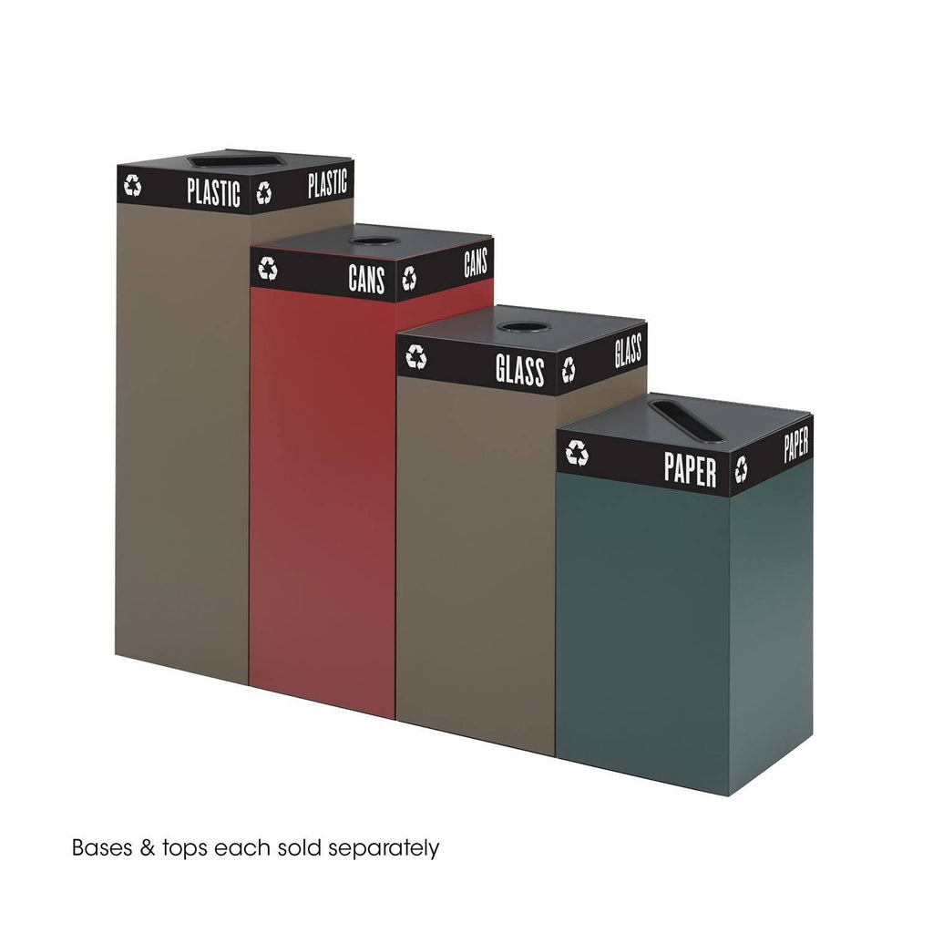 42 gal powder-coated steel black Trash Can Base C77518