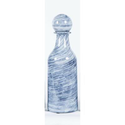 Blue/White Glass Decorative Bottle X5014