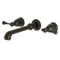 Oil Rubbed Bronze Two-Handle Wall Mount Bathroom Faucet A23870