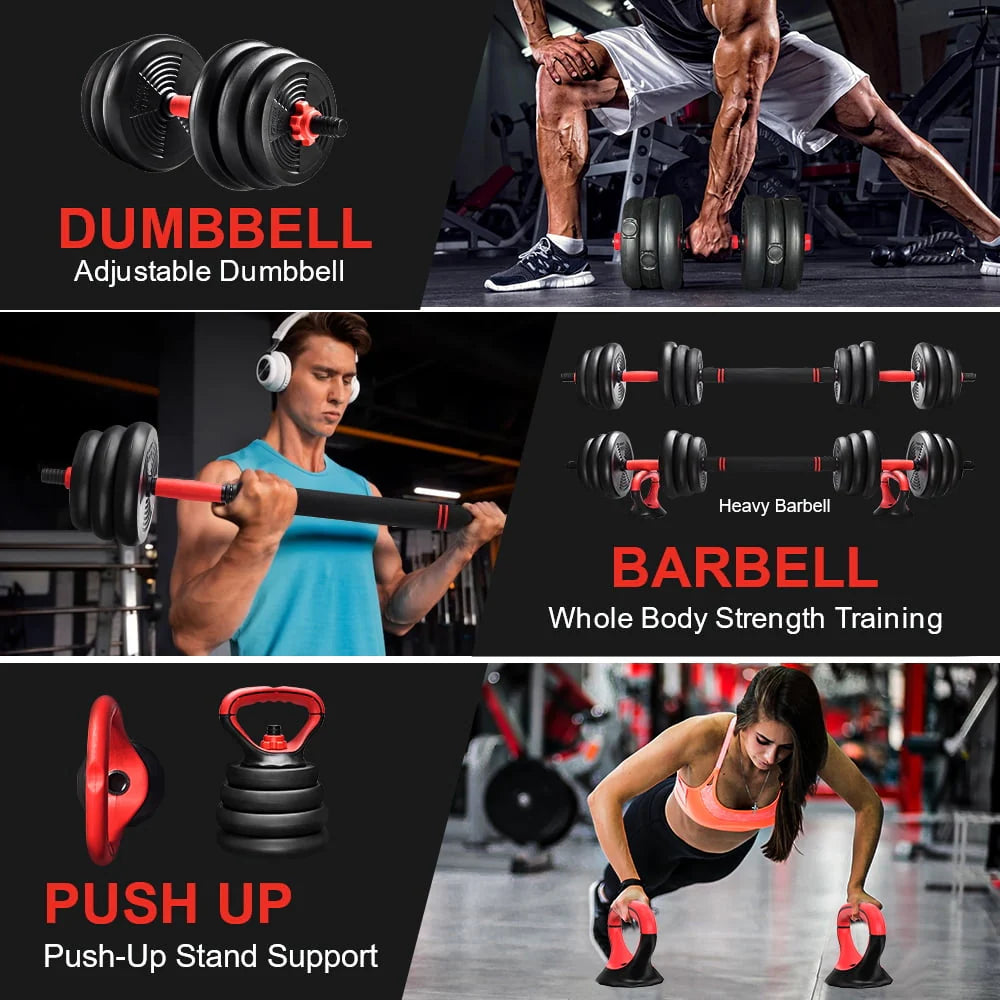 Adjustable Dumbbells Set 50lb Black I7016