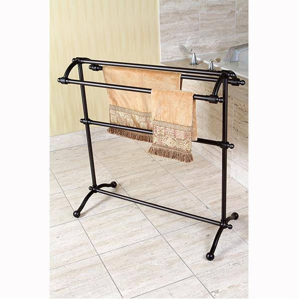 Satin Nickel Pedestal Towel Rack N2296