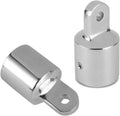 2 PCS 3/4'' Bimini Top Caps Tube Canopy Hardware, Eye End Top Fitting Marine 316 Stainless Steel A98960
