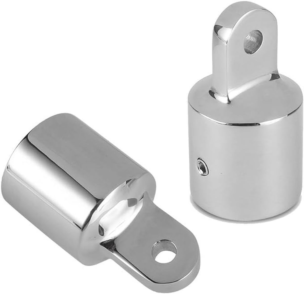 2 PCS 3/4'' Bimini Top Caps Tube Canopy Hardware, Eye End Top Fitting Marine 316 Stainless Steel A98960
