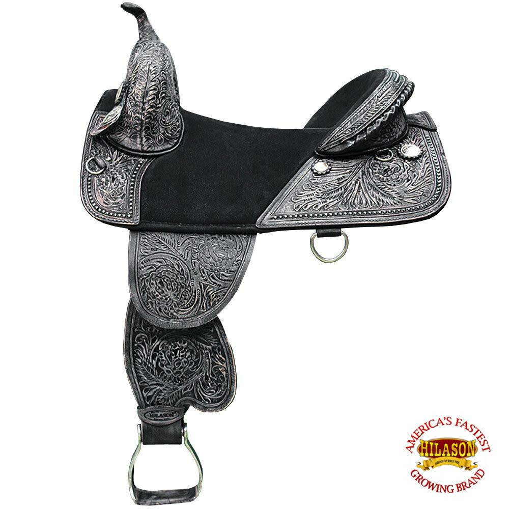 16 in Western Horse Saddle Treeless Trail Barrel Leather E17087
