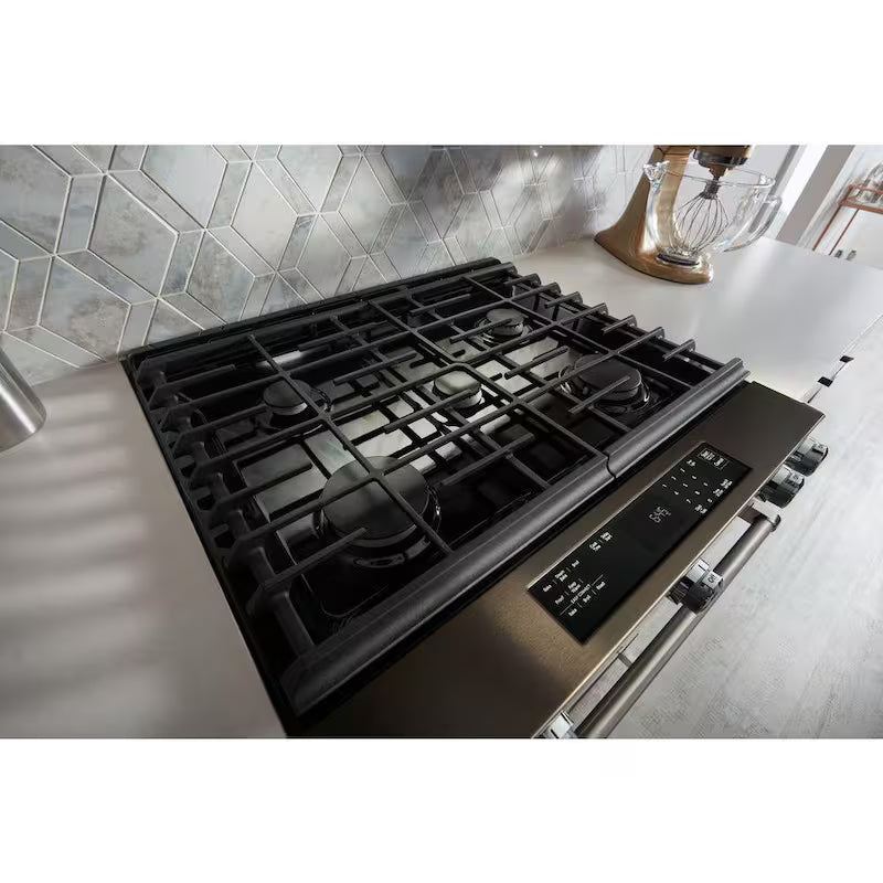 5.8 cu. ft. Slide-In Gas Range in Black Stainless F6308