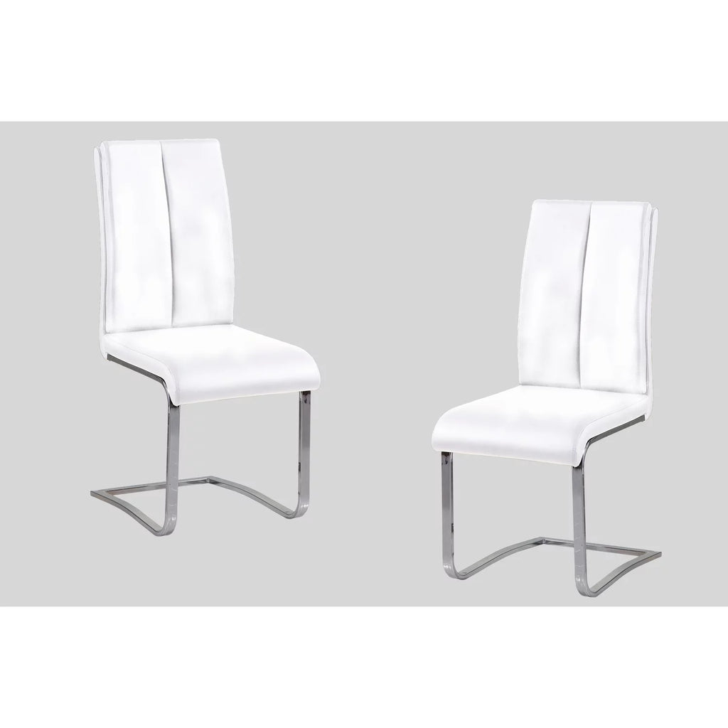 White 5-piece Solid Wood Dining Set L59991