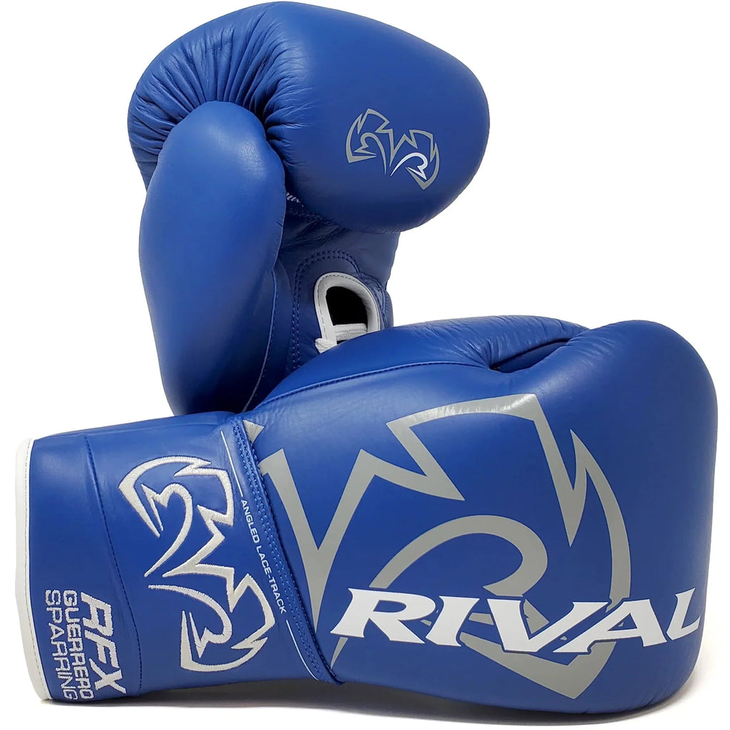 Red 12 oz Lace-Up Sparring Gloves Q4738