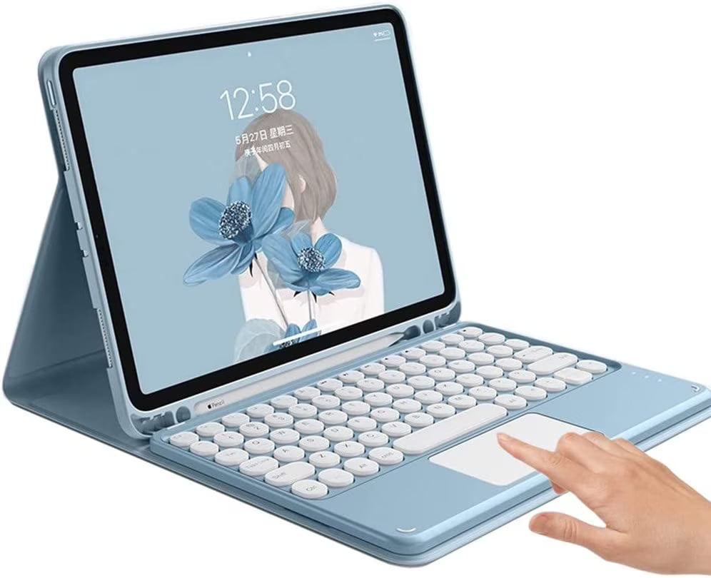 iPad 6th 5th Generation Detachable Bluetooth Keyboard Case with Touchpad G886279